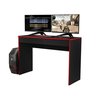Mesa Gamer Computador Escrivaninha para Quarto Moderna 100cm:preto/vermelho - 4