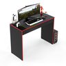 Mesa Gamer Computador Escrivaninha para Quarto Moderna 100cm:preto/vermelho - 3
