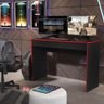 Mesa Gamer Computador Escrivaninha para Quarto Moderna 100cm:preto/vermelho - 5
