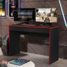 Mesa Gamer Computador Escrivaninha para Quarto Moderna 100cm:preto/vermelho - 1