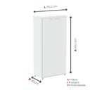 Ver imagem 4 de Armário Alto para Escritório com Portas Pivotantes PE40 Branco