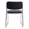 Kit 5 Cadeiras de escritório interlocutor fixa preta com base cromada W-21 Preta - 5