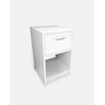 Mesa de Cabeceira 1 Gaveta, Rodapé e Compartimento Secreto Gaveta Secreta - Branco - 1