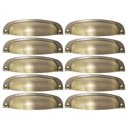 Ver imagem 1 de Kit 10 Puxadores Ouro Velho 2773 Quebec Concha Móveis Armários Gavetas Torralba