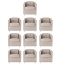 Ver imagem 1 de Kit 10 Poltronas Bia Decorativa Reforçada Recepção Clínica Salão Sala de Estar Courino:bege
