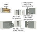 Ver imagem 5 de Armário de Cozinha Completa de Canto 389cm Branco Cinza Agata Madesa 01