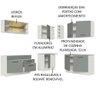 Armário de Cozinha Completa de Canto 389cm Branco Cinza Agata Madesa 01 - 5