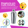 Coqueteleira Inox 750 Ml Drinks e Caipirinhas Mixer Barman Água Universal Eventos Festas Casamento - 3