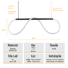 Lustre Design Moderno Rope 38w - Silicon Led 3000k - Preto - 6