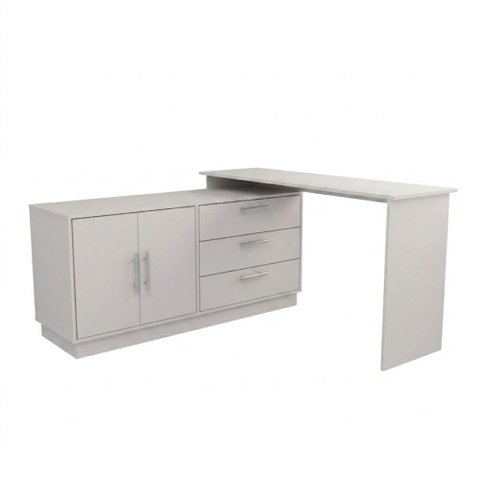 Penteadeira com Cômoda Mônaco 2 Portas 3 Gavetas Branco - Panorama Móveis