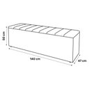 Ver imagem 3 de Calçadeira Baú Casal Cora 140cm Suede Cinza Claro - Abmaza