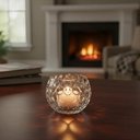 Ver imagem 2 de Porta Velas de Cristal Bolhas 11x9cm Lyor Mesa de Jantar Aparadores Suporte para Vela