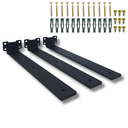 Ver imagem 1 de 3 Suportes Formato Cantoneira Invisível 30cm Mão Francesa para Prateleira Aço Reforçado Preto