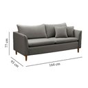 Ver imagem 7 de Sofá Living Kassia 2 Lugares 1,64m Cinza Lansofbr