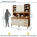 Ver imagem 2 de Kit de Cozinha Atenas 5 Portas Nature/off - Kaiki Móveis