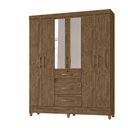 Ver imagem 1 de Guarda Roupa 6 Portas com Espelho Itatiba Castanho Wood 868331 Moval