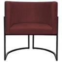 Ver imagem 3 de Poltrona Decorativa para Recepção Luna Suede Base de Ferro Preto