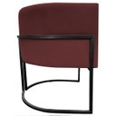 Ver imagem 4 de Poltrona Decorativa para Recepção Luna Suede Base de Ferro Preto