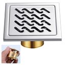 Ver imagem 2 de Ralo 10x10 Kit 5 Uni Aço Inox Banheiro Lavabo Anti Odor Anti Inseto Higienico Seguro Anti Corrosao