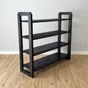 Ver imagem 5 de Aparador Linea Ample Moderno 4 Prateleiras 100cm Preto Artfactory Design