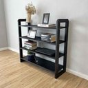 Ver imagem 3 de Aparador Linea Ample Moderno 4 Prateleiras 100cm Preto Artfactory Design