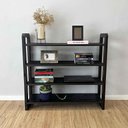Ver imagem 4 de Aparador Linea Ample Moderno 4 Prateleiras 100cm Preto Artfactory Design