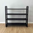 Ver imagem 1 de Aparador Linea Ample Moderno 4 Prateleiras 100cm Preto Artfactory Design