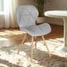 Cadeira Charles Eames Eiffel Slim Wood Estofada - Cinza - 2