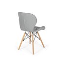 Ver imagem 3 de Cadeira Charles Eames Eiffel Slim Wood Estofada - Cinza