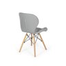 Cadeira Charles Eames Eiffel Slim Wood Estofada - Cinza - 5