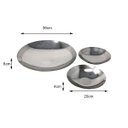 Ver imagem 5 de Kit Jogo Saladeiras Bandejas Pratos Aço Inox Cozinha Servir Alimentos Recipientes Mesa Posta 3 peças
