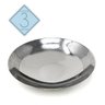 Kit Jogo Saladeiras Bandejas Pratos Aço Inox Cozinha Servir Alimentos Recipientes Mesa Posta 3 peças - 4