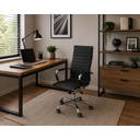 Ver imagem 1 de Cadeira Eames Esteirinha Presidente Escritório Boston Eames Alta - Preto Preta