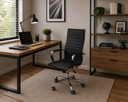 Ver imagem 1 de Cadeira Eames Esteirinha Presidente Escritório Boston Eames Alta - Preto Preta