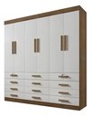 Ver imagem 1 de Guarda Roupa Casal Mônaco 6 Pts Ypê Off White Ddoro