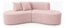 Ver imagem 4 de Sofá Curvo Orgânico Virginia 300cm Luxo Sala Boucle: Rose