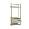 Guarda-roupa Closet Industrial Olivar com Cabideiro 2 Gavetas 89cm - Off White - 3