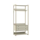 Ver imagem 1 de Guarda-roupa Closet Industrial Olivar com Cabideiro 2 Gavetas 89cm - Off White