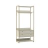 Guarda-roupa Closet Industrial Olivar com Cabideiro 2 Gavetas 89cm - Off White - 1