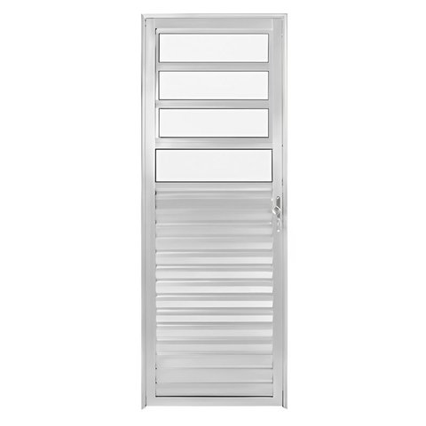 Porta de Alumínio Brilhante de Cozinha Basculante Cmc Modular - Lado Esquerdo - 2.10 (a) X 0.90 (l)