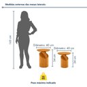 Ver imagem 3 de Conjunto de Mesas Laterais 2 Peças Redondas Soneto