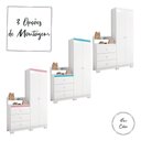 Ver imagem 3 de Guarda Roupa com Comoda Infantil Vicky 2 Portas e 3 Gavetas Branco