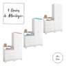 Guarda Roupa com Comoda Infantil Vicky 2 Portas e 3 Gavetas Branco - 3