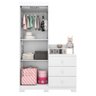 Guarda Roupa com Comoda Infantil Vicky 2 Portas e 3 Gavetas Branco - 5