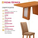 Ver imagem 6 de Conjunto de Jantar Carolina Laminado 6 Lugares Tampo MDF Cadeiras Lisa Off White 180cm Moderna
