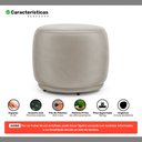 Ver imagem 7 de Conjunto 02 Puffs Decorativos Orgânicos Molly Veludo Bege - Abmaza