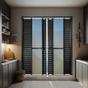 Ver imagem 2 de Porta Correr Venez. 6F.Móv.210 x 240 Elite c/Fechad.Tetra V.Ref.Mix Preto Brimak