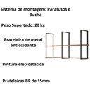 Ver imagem 4 de Kit 2 Prateleira Madeira Industrial Suspensa 140 Cm Multiuso
