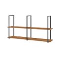 Ver imagem 5 de Kit 2 Prateleira Madeira Industrial Suspensa 140 Cm Multiuso