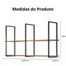 Kit 2 Prateleira Madeira Industrial Suspensa 140 Cm Multiuso - 6